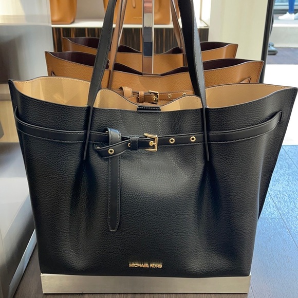 Michael Kors Emilia Large Tote Leather Shoulder Purse Handbag - Picture 12 of 16